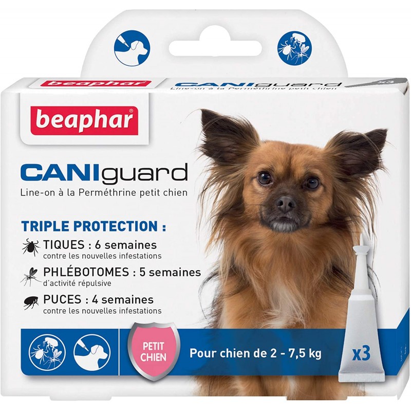 BEAPHAR CANIGUARD PETIT CHIEN 2-7,5KG (3 Pipettes)