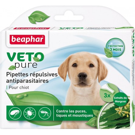 BEAPHAR VETOPURE PIPETTES REPULSIVES CHIOT (3 Pipettes)