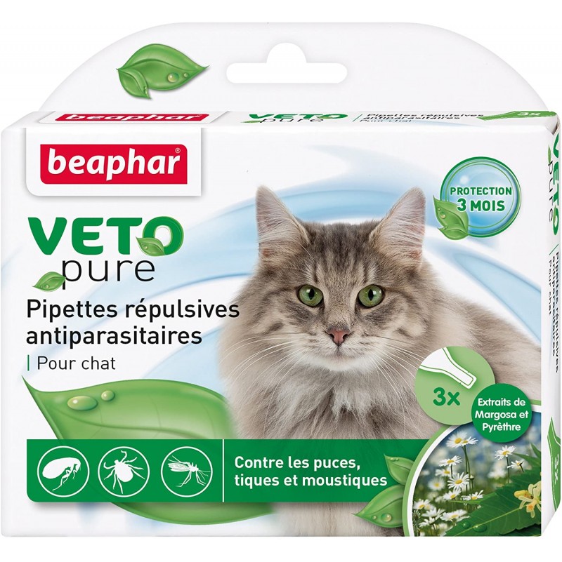 BEAPHAR VETOPURE PIPETTES REPULSIVES CHAT (3 PIPETTES)