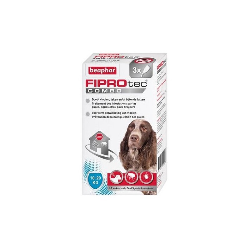 BEAPHAR FIPROTEC COMBO 10-20KG (3 Pipettes)