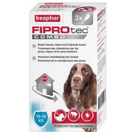 BEAPHAR FIPROTEC COMBO 10-20KG (3 Pipettes)