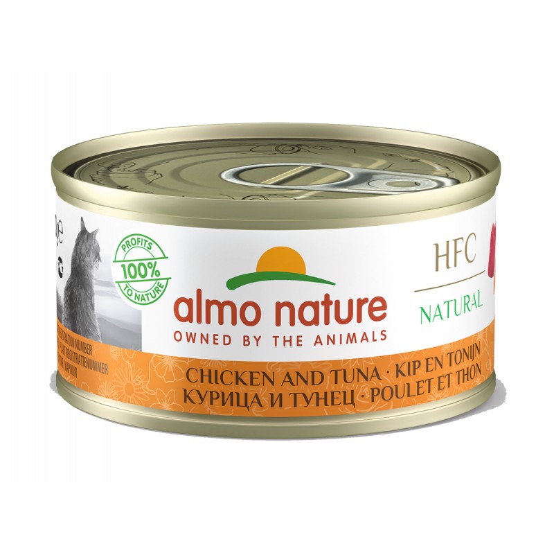 ALMO NATURE POULET AVEC THON 70G