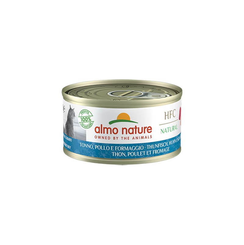 ALMO NATURE THON, POULET ET FROMAGE 70G