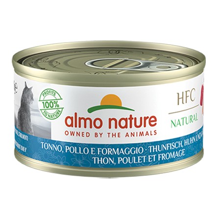 ALMO NATURE THON, POULET ET FROMAGE 70G