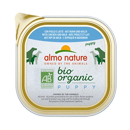 ALMO NATURE BARQUETTE PUPPY POULET ET LAIT 300G