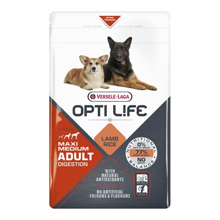 OPTI LIFE MAXI/MEDIUM ADULT DIGESTION 12.5KG