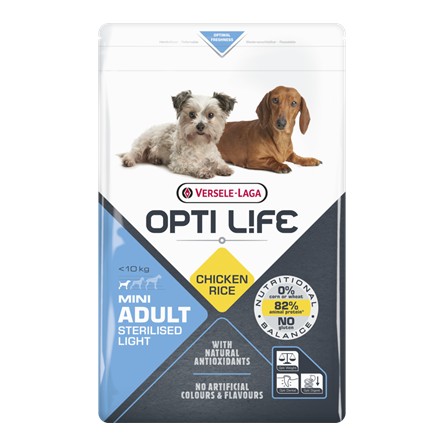 OPTI LIFE MINI ADULT STERILISED LIGHT 7.5KG