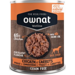 OWNAT WETLINE DOG CHICKEN&CARROTS 400GR