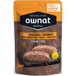 OWNAT WETLINE CHICKEN & SHRIMPS 85GR