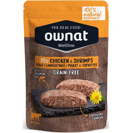 OWNAT WETLINE CHICKEN & SHRIMPS 85GR