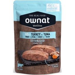 OWNAT WETLINE STERILISED TURKEY & TUNA 85G