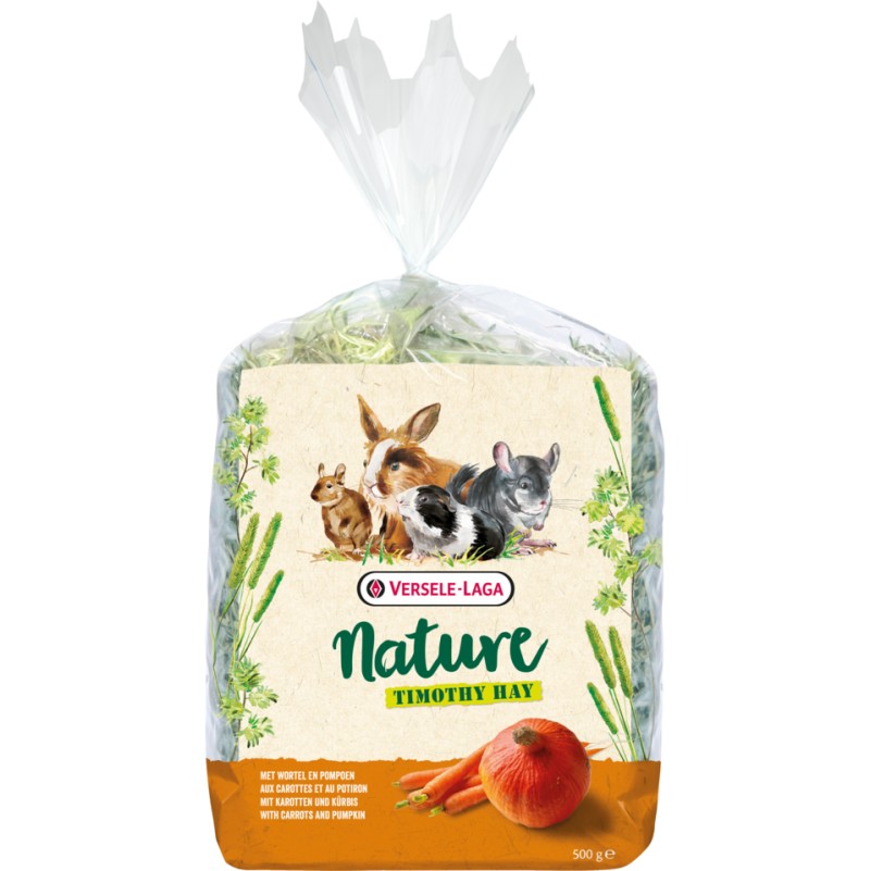 NATURE TIMOTHY HAY CAROTTES & POTIRON 500G