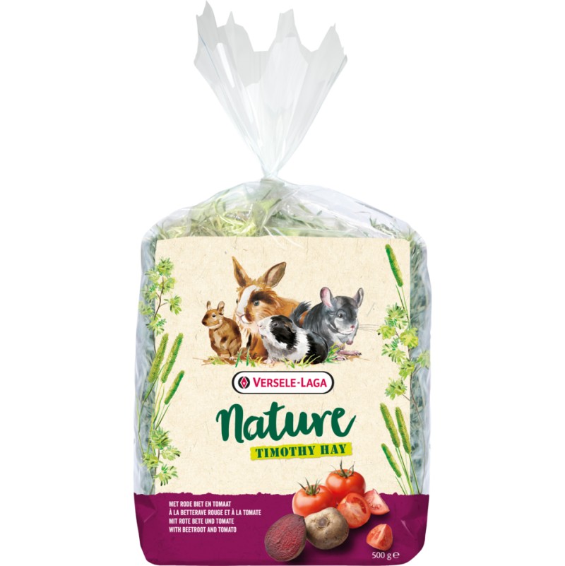 NATURE TIMOTHY HAY BETTERAVE ROUGE & TOMATES 500G