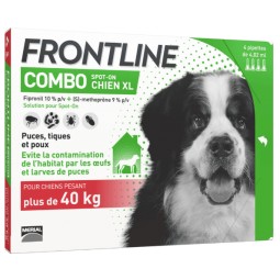 FRONTLINE COMBO CHIEN XL +40KG (4 Pipettes)